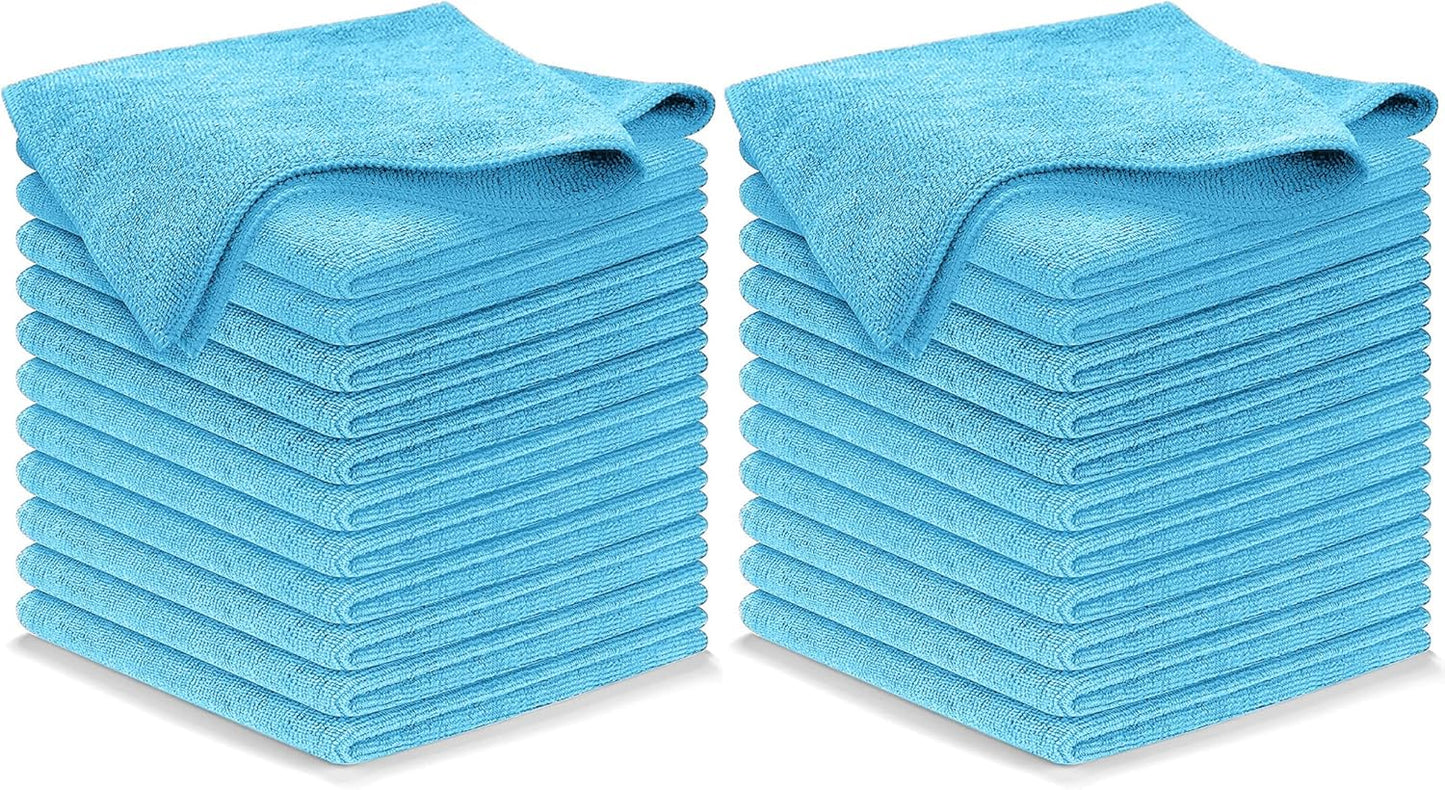 USANOOKS Microfiber Cleaning Cloth Grey - 12 Pcs (12.5"x12.5") - High Performance - 1200 Washes, Ultra Absorbent Microfiber Towel Weave Grime & Liquid for Streak-Free Mirror Shine - Car Washing Cloth