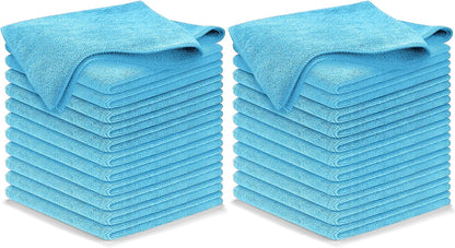 USANOOKS Microfiber Cleaning Cloth Grey - 12 Pcs (12.5"x12.5") - High Performance - 1200 Washes, Ultra Absorbent Microfiber Towel Weave Grime & Liquid for Streak-Free Mirror Shine - Car Washing Cloth