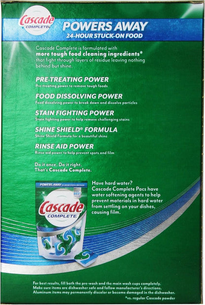 Cascade Complete Powder Dishwasher Detergent, Fresh Scent, 75 oz, White