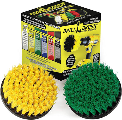 Bathroom Accessories - Power Scrubber Bathroom and Kitchen Brush Set - Cleaning Supplies - Drill Brush- Bath Mat - Shower Cleaner - Soap Scum, Mineral Deposits, Calcium, Hard Water, Rust Stains