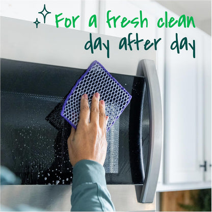 Scotch-Brite Stay Clean Scrubbing Dish Cloths, Rinses Clean and Dries Quick, 2 Non-Scratch Dish Cloths