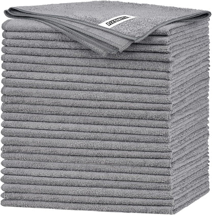 FIXSMITH Microfiber Cleaning Cloth - Pack of 8, Size: 12 x 16 in, Multi-Functional Cleaning Towels, Highly Absorbent Cleaning Rags, Lint-Free, Streak-Free Cleaning Cloths for Car Kitchen Home