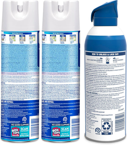 Lysol Bundle containing x2 Lysol Disinfectant Spray for Hard and Soft Surfaces, Crisp Linen, 19 Fl. Oz + Lysol Air Sanitizer Spray, For Air Sanitization and Odor Elimination, White Linen, 10 Fl. Oz