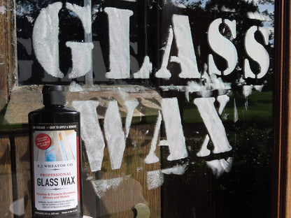 E.J. Wheaton Glass Wax, Polishes and Protects Windows, Mirrors and Metal Surfaces, Dries Chalk White, Easy to Apply and to Remove, Made in USA