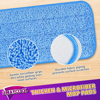 Disposable Mop Pads Refills for Swiffer WetJet Spray Mop - Wet Jet Refill Pads for All Purpose Multi Surface Hardwood Floor Cleaning - Thickened and Super Absorbent - 30 Count