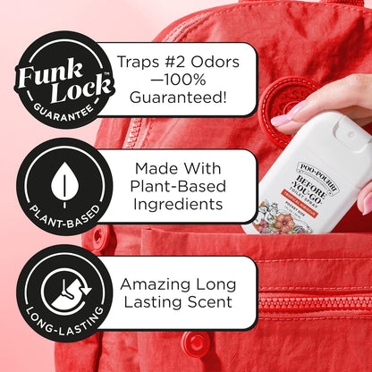 Poo-Pourri Before-You-Go Pocket Toilet Spray, Travel Essentials, Tropical Hibiscus, 1 Fl Oz, Up to 50 Uses, On-The-Go Bathroom Odor Deodorizer with Essential Oils, TSA Approved Size, Hibiscus, Apricot