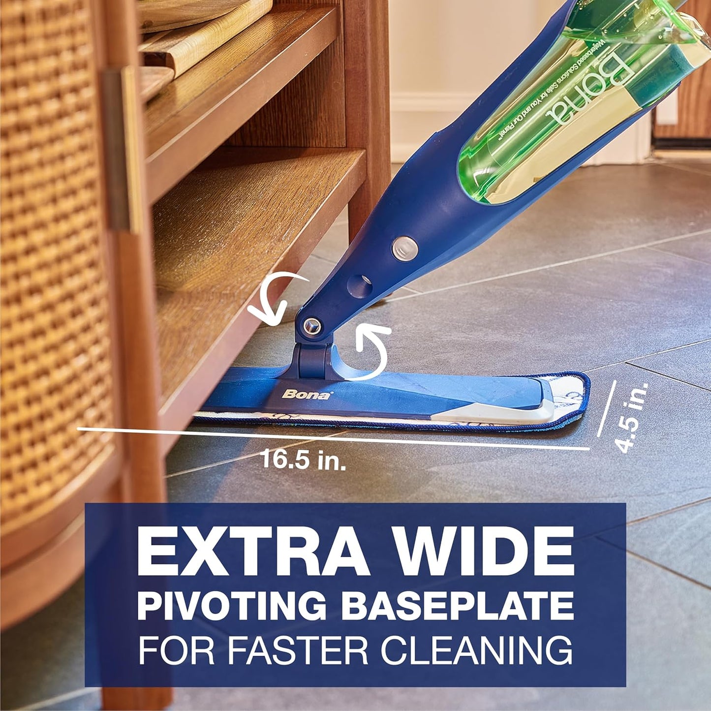 Bona Multi-Surface Floor Premium Spray Mop - Includes Multi-Surface Floor Cleaner Concentrate and Machine Washable Microfiber Cleaning Pad - For Stone, Tile, Laminate and Vinyl LVT/LVP Floors