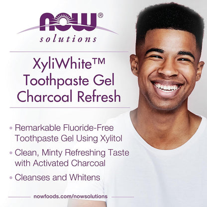 NOW Solutions, Xyliwhite™ Toothpaste Gel, Platinum Mint, Cleanses and Whitens, Fresh Taste, 6.4-Ounce