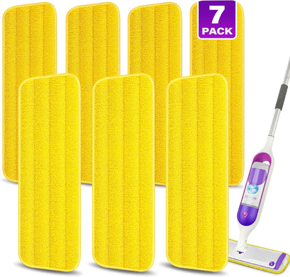 7 Count Reusable Mop Pads for Swiffer PowerMop -MEXERRIS Microfiber Wet Mops Refills PowerMop Pads Refills Machine Washable Hard Floor Mop Pads Replacement for 13''-15'' Spray Floor Mops