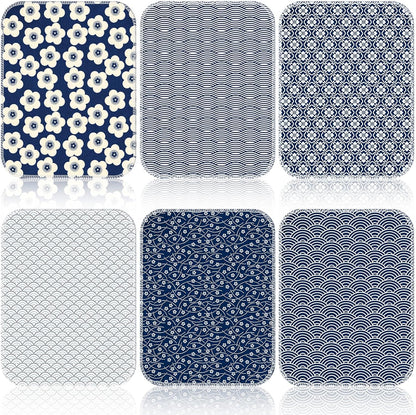 Redbaker 30 Pcs Reusable Paper Towels Rolls Kitchen Towels Bulk Washable Paperless Cloth Cotton Hand Napkins with Cardboard Reusable Napkins for Kitchen Bathroom(Floral,10 x 12 in)