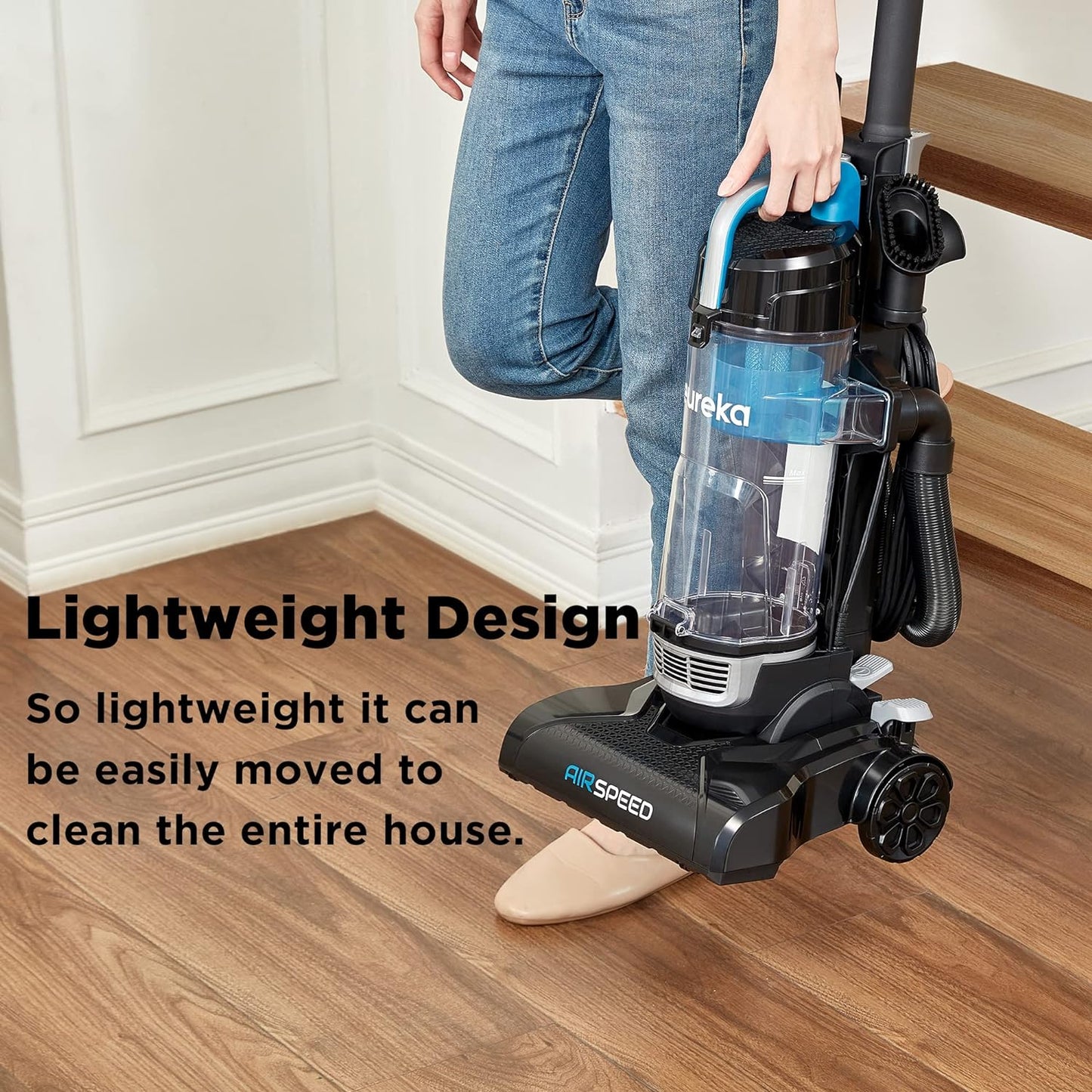 Eureka Airspeed Ultra-Lightweight Compact Bagless Upright Vacuum Cleaner, NEU10AE4, Green