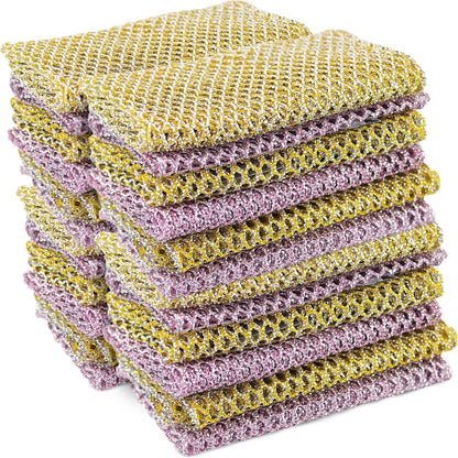 The Crown Choice Heavy Duty Non-Scratch Dish Scrubbers for Cleaning Dishes & Pots (6Pcs) - Replace Kitchen Sponges for Dishwashing with Our Scouring Pads - Try Our Alternative Dish Washing Scrub