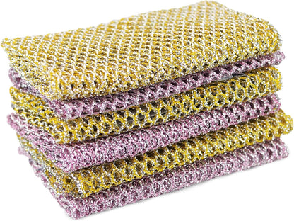 The Crown Choice Heavy Duty Non-Scratch Dish Scrubbers for Cleaning Dishes & Pots (6Pcs) - Replace Kitchen Sponges for Dishwashing with Our Scouring Pads - Try Our Alternative Dish Washing Scrub