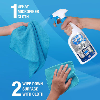 MiracleSpray for Stainless Steel, Cleaning Spray, Removes Fingerprints and Smudges From Oven, Refrigerator, Microwave, Sink, Hood, and Grill, 16 Ounce