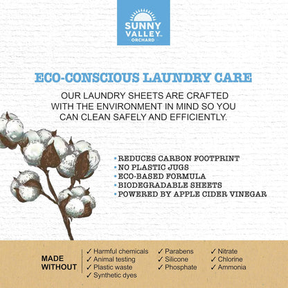 Biodegradable Laundry Detergent Sheets – Clean Linen (2 Pack)