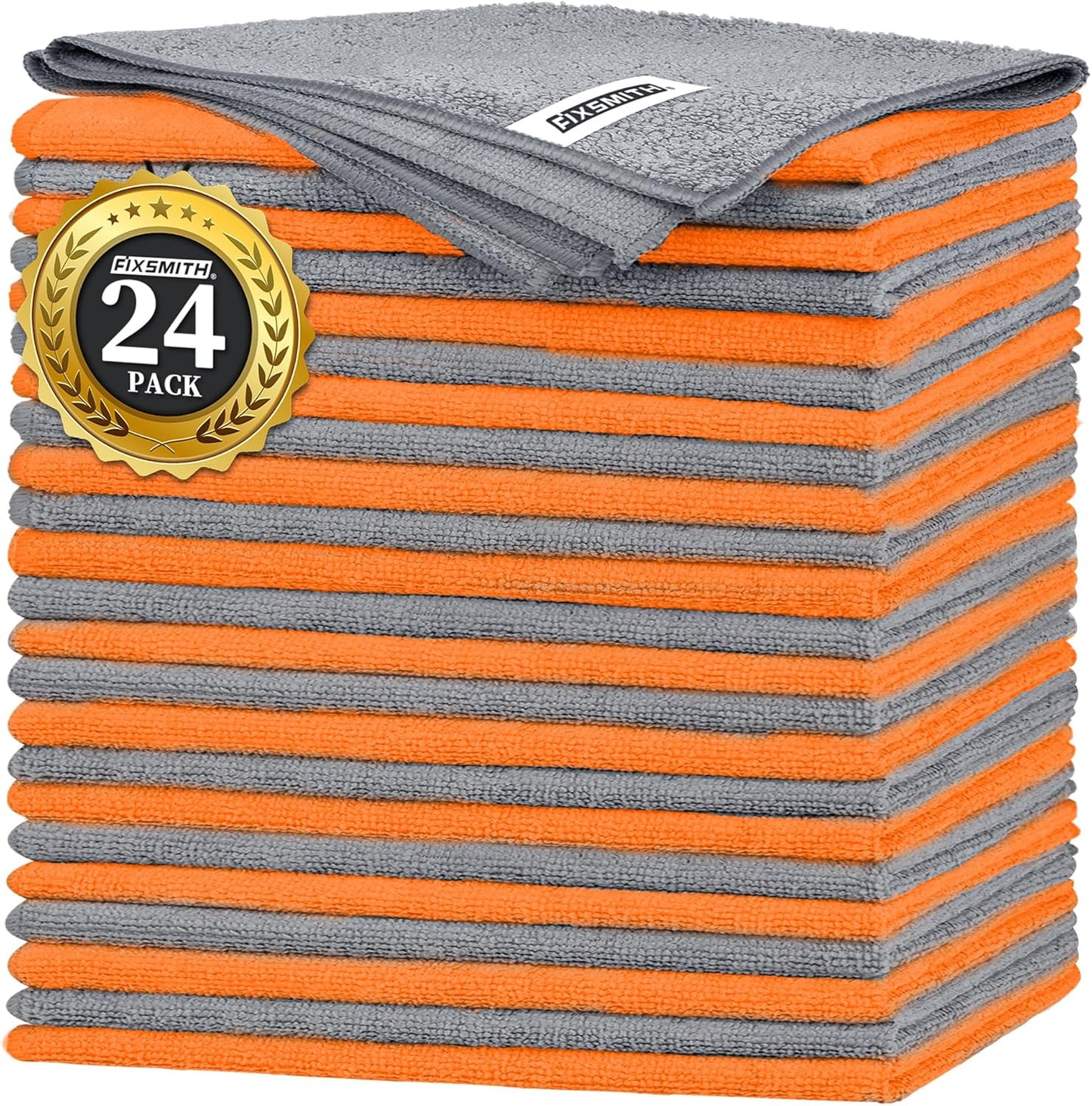 FIXSMITH Microfiber Cleaning Cloth - Pack of 8, Size: 12 x 16 in, Multi-Functional Cleaning Towels, Highly Absorbent Cleaning Rags, Lint-Free, Streak-Free Cleaning Cloths for Car Kitchen Home