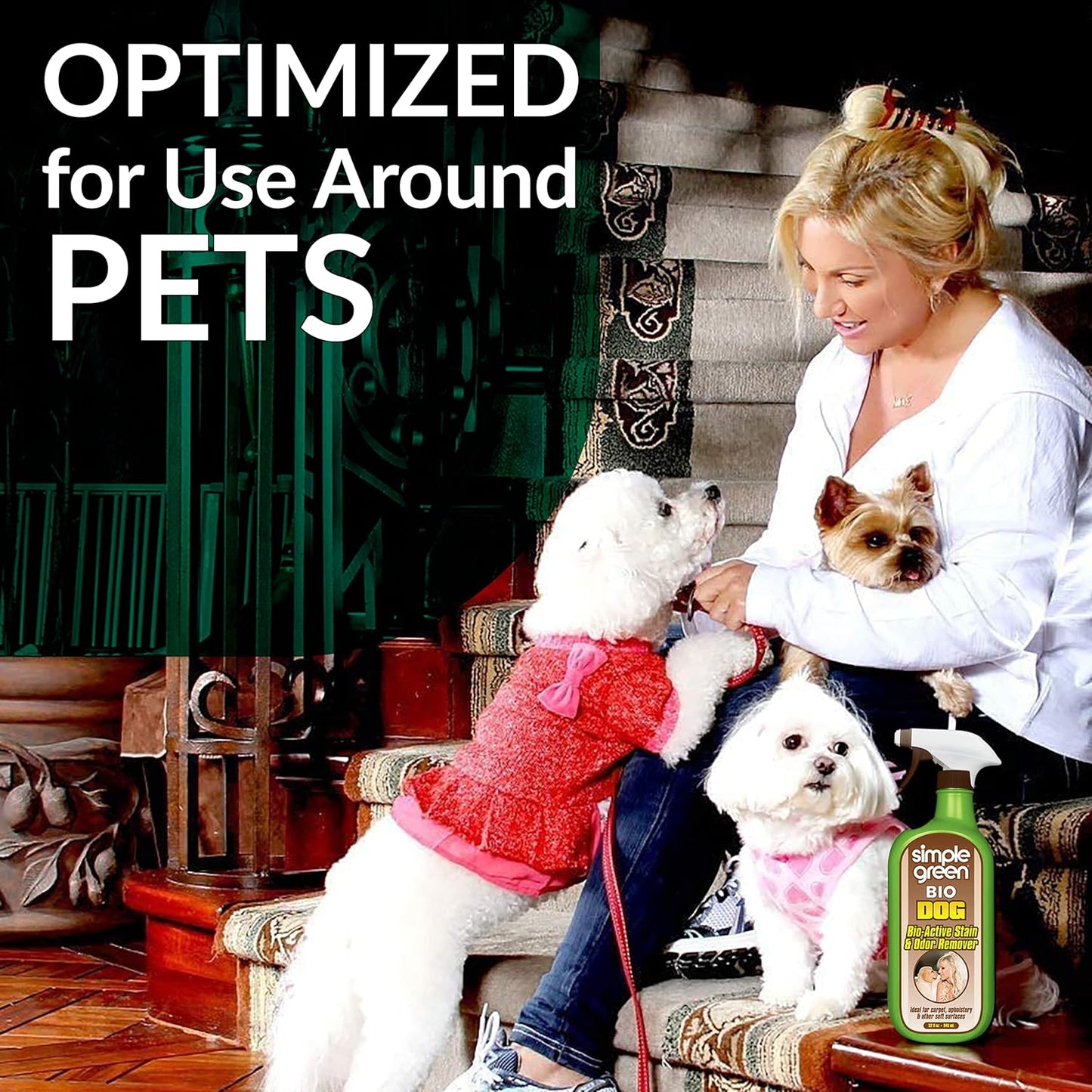 Simple Green Bio Active Stain & Odor Remover for Pet & Carpet- Pet & People Safe (1 Gal), Milky White, 128 Fl Oz (Pack of 1)