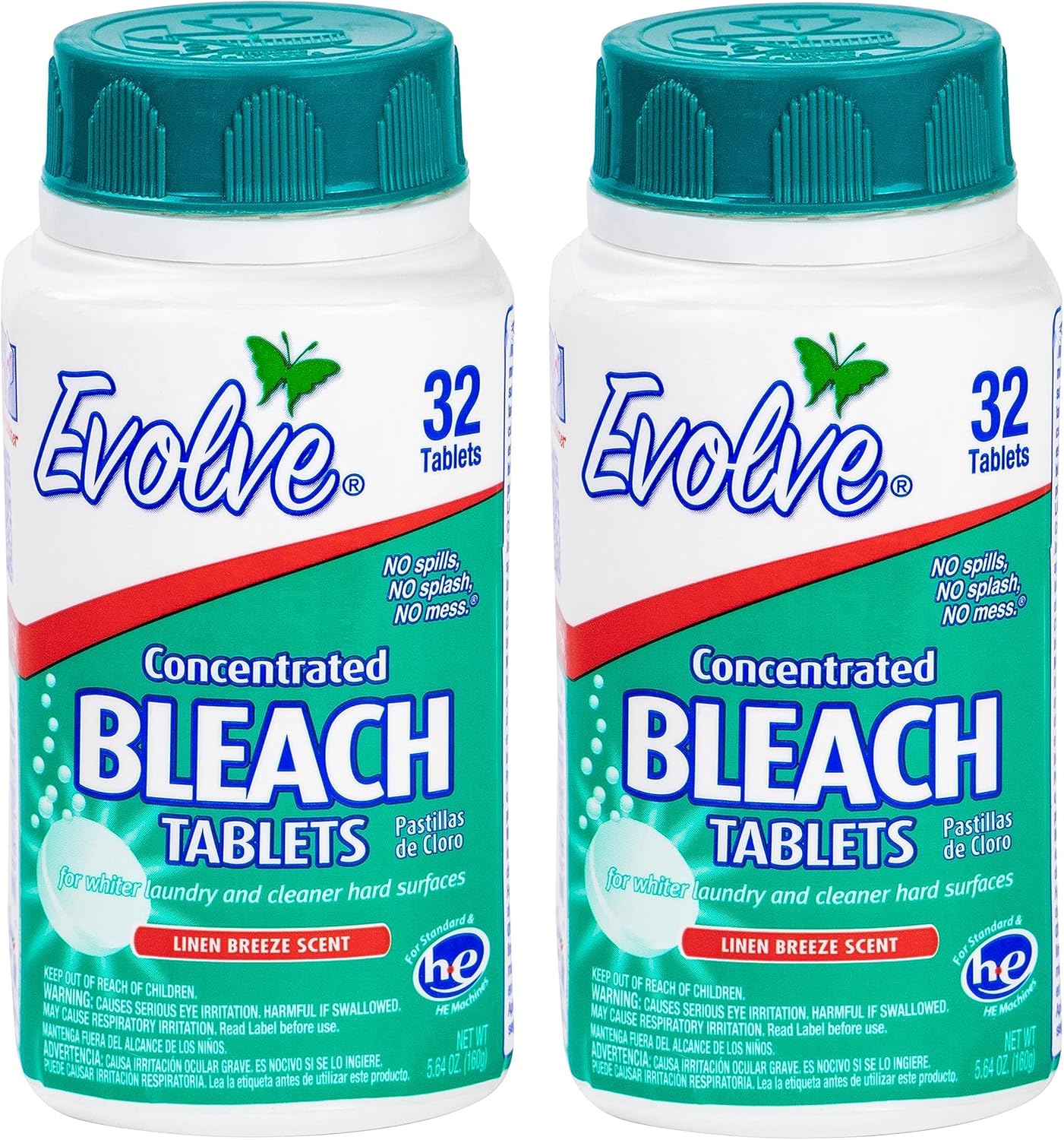 Evolve Concentrated Bleach Tablets -32 ct Fresh Lemon (2 pack)