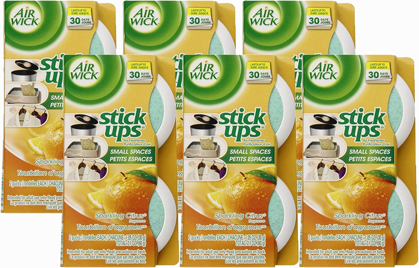 Air Wick Stick Ups Air Freshener, Sparkling Citrus, 2 ct (Pack of 2)