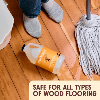 Aunt Fannie's Ultra Concentrated Hardwood Floor Cleaner, Vinegar-Free Plant Based Hardwood Floor Cleaner for Mopping, Bright Lemon Scent, 32 oz. (Pack of 1)