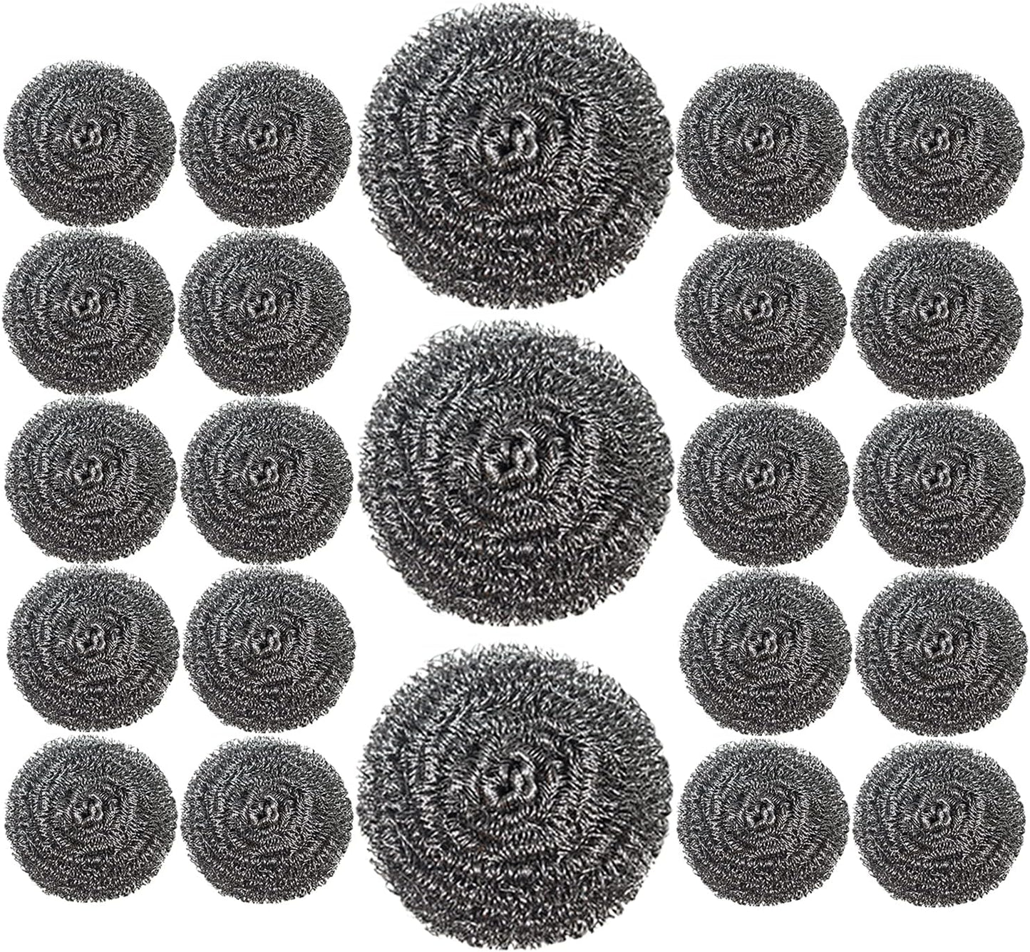 48 Pack Stainless Steel Scourers Sponges,Steel Wool scrubbers for stoves, pots, Cooker Hoods, etc. That are Difficult to Clean (48 Pack-Small 10 gram)