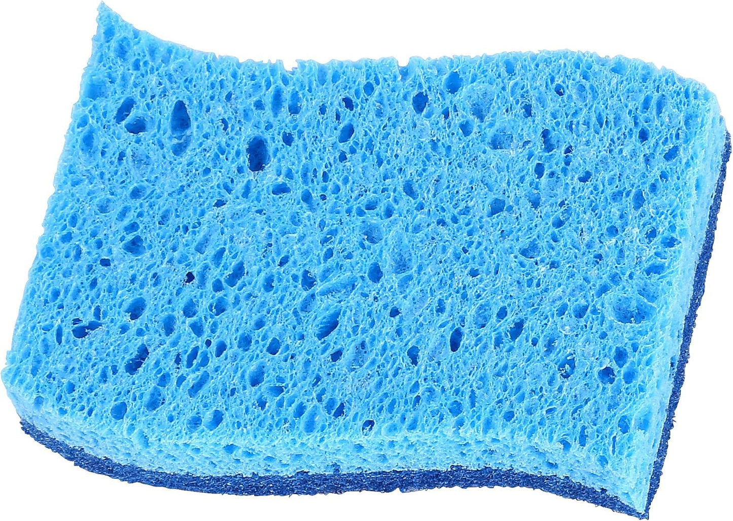 Non-Scratch Cellulose Sponge Kitchen Scrub Sponge with Scouring Pad Set, Good for Non-Stick Cookware Frying Pan, Pot, Counter Top, Sink Scrubbing, Kitchen Scrubbers, Pack of 2, (Red/Pink)