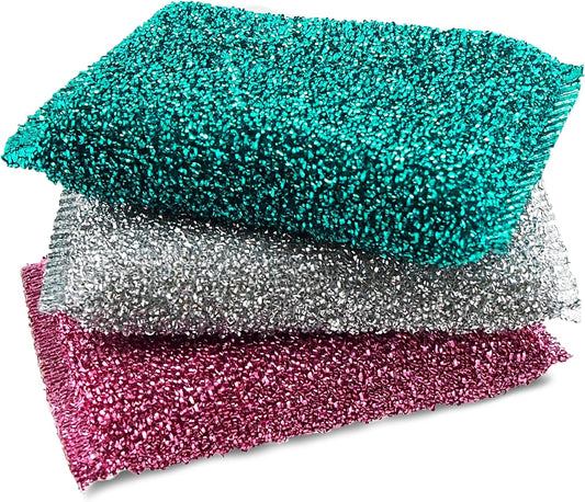 Dish Sponges for Kitchen (6 Pcs Pack) - Non Scratch Scrubbers for Cleaning Dishes - Reusable Dish Sponge Scrub Pads for Dishwashing & Washing - Household Scrubber Supplies & Tool for Pots, Pans, Sink