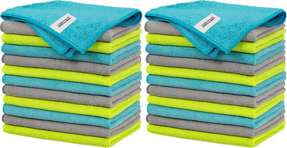 FIXSMITH Microfiber Cleaning Cloth - Pack of 8, Size: 12 x 16 in, Multi-Functional Cleaning Towels, Highly Absorbent Cleaning Rags, Lint-Free, Streak-Free Cleaning Cloths for Car Kitchen Home