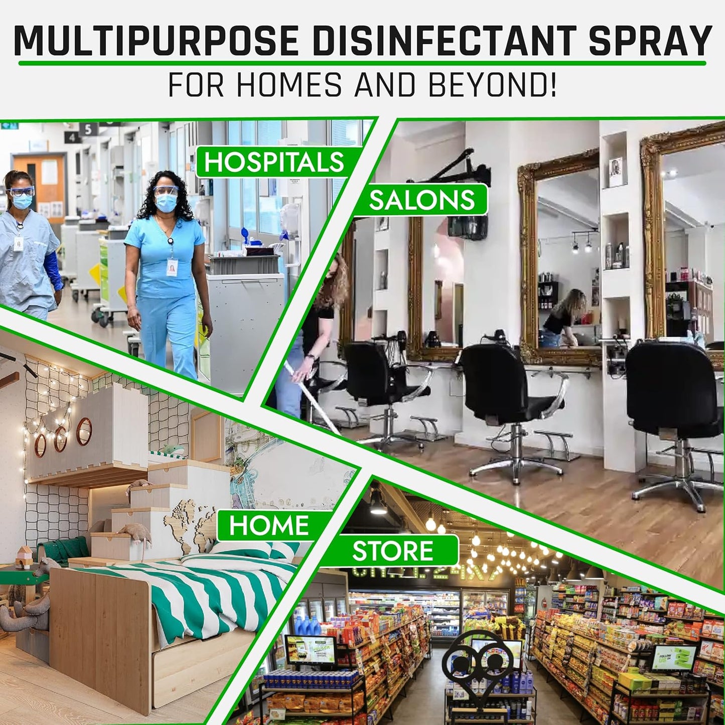 LUCAS-CIDE Ready To Use All Purpose Cleaner - Home Essentials Cleaning Supplies For Everyday Hygiene - Fresh Citrus Scented Disinfecting Spray Bathroom Cleaner, Glass Cleaner, Floor Cleaner, etc.