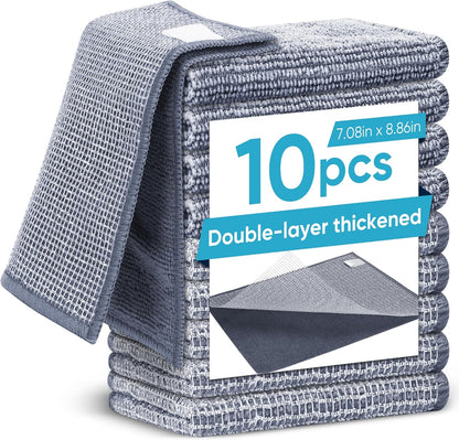 Forggon12 Pcs New Upgrade 3-Layer Metal Dish Cloth, No Scratches and No Odor, Multipurpose Wire Dishwashing Rag for Wet and Dry, Kitchen Cleaning DishRags,Sinks,Dishes,Stove Top, Dimensions(7.08X8.86)