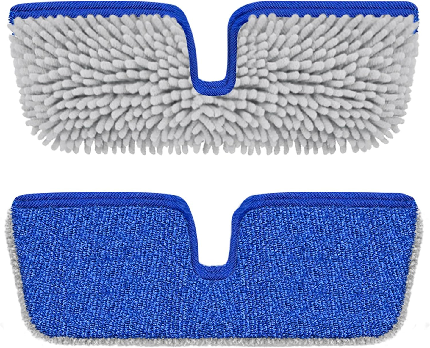 2-Sided Microfiber Dust Mop: Dry Flat Wall Mop for Hardwood Floors with 3 Reusable Pads Reversible Head for Apartment Kitchen Tile Laminate Pet Hair Cleaning