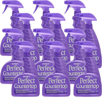 HOPE'S Perfect Countertop Cleaner and Polish 22-Ounce, Streak-Free Multi-Surface Cleaning Spray, Safe on Stone, Laminate, CORIAN, Granite, Quartz, Marble, Pack of 1