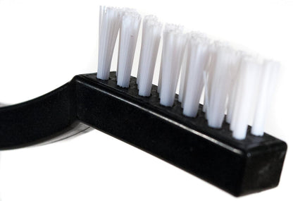 Carlisle FoodService Products Flo-Pac Maintenance Brush, Toothbrush Style Utility Scrubber for Cleaning With Nylon Bristles, 7", 1 Count, Black
