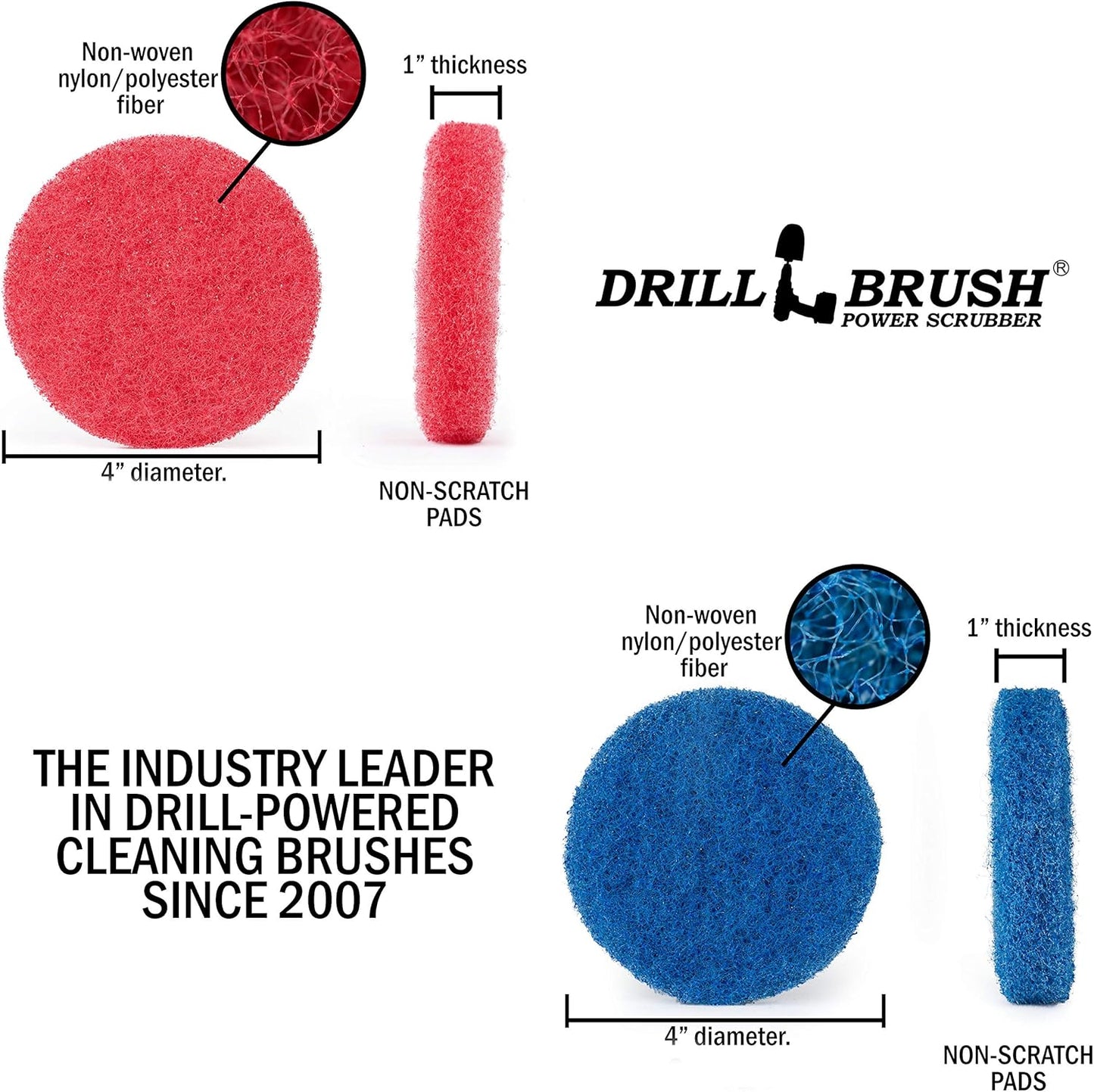Bathroom - Cleaning Supplies - Drill Brush Power Scrubber Pads - Shower Cleaner - Bathtub - Bath Mat - Bathroom Sink - Tile Cleaner - Baseboard Cleaner - Vinyl Flooring - Hard Water Stain Remover