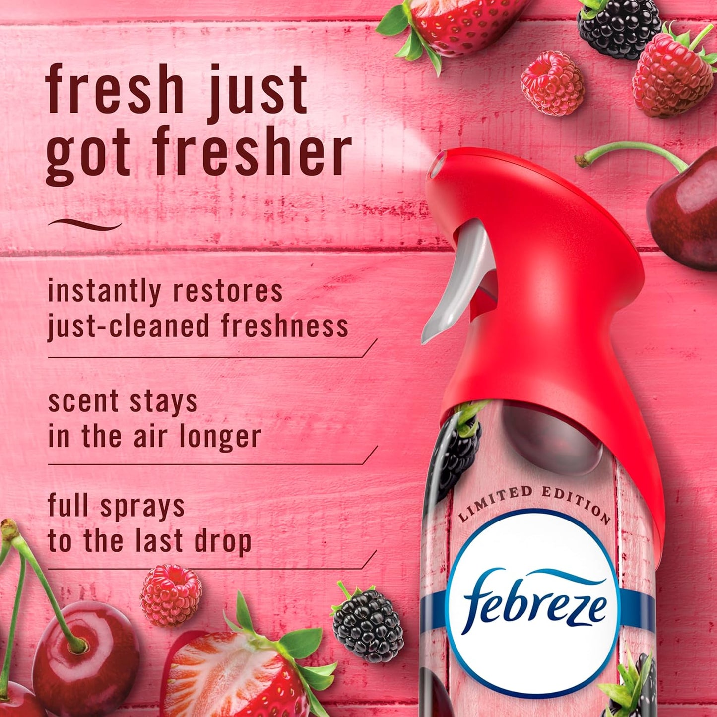 Febreze Air Mist, Air Freshener, Odor Fighting Room Spray, Deodorizer for Home Bathroom Kitchen Office Apartment, Lilac Sunrise, Warm Ocean Breeze, Summer Golden Hour Variety Pack, 8.1oz (Pack of 3)