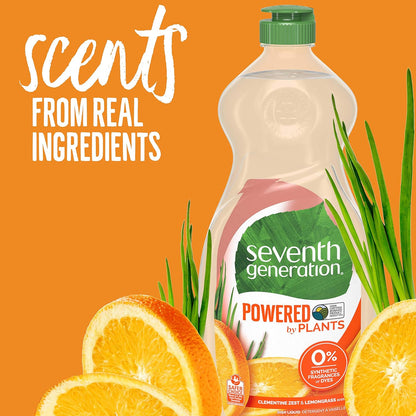 Seventh Generation Dish Liquid Soap Free & Clear liquid soap Pack of 6 Dishwashing Soap Dish Soap for sensitive skin 19 oz