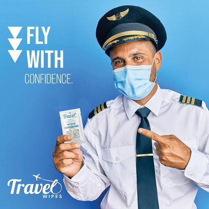 Hand Sanitizing Travel Wipes – 30ct Individually Wrapped | Fragrance-Free, Moisturizing, 70% Isopropyl Alcohol Wipes | Travel, Home, Office, Daily Use | Made in USA