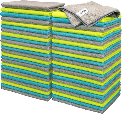 FIXSMITH Microfiber Cleaning Cloth - Pack of 8, Size: 12 x 16 in, Multi-Functional Cleaning Towels, Highly Absorbent Cleaning Rags, Lint-Free, Streak-Free Cleaning Cloths for Car Kitchen Home