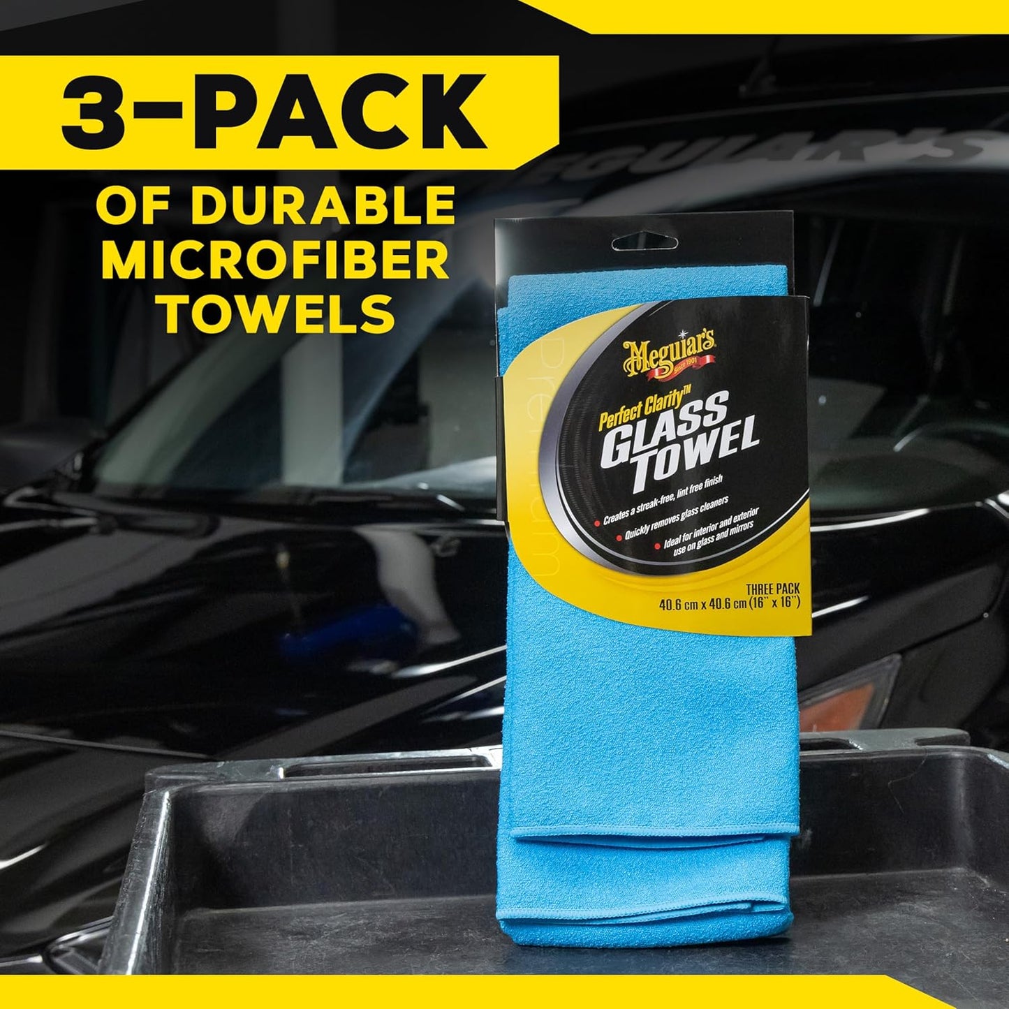 Meguiar's Ultimate Glass Cleaner & Water Repellent - Premium Glass and Window Cleaner for Quick Cleaning with Hydrophobic Technology that Acts as a Rain Repellent Improving Visibility in Rain - 16oz