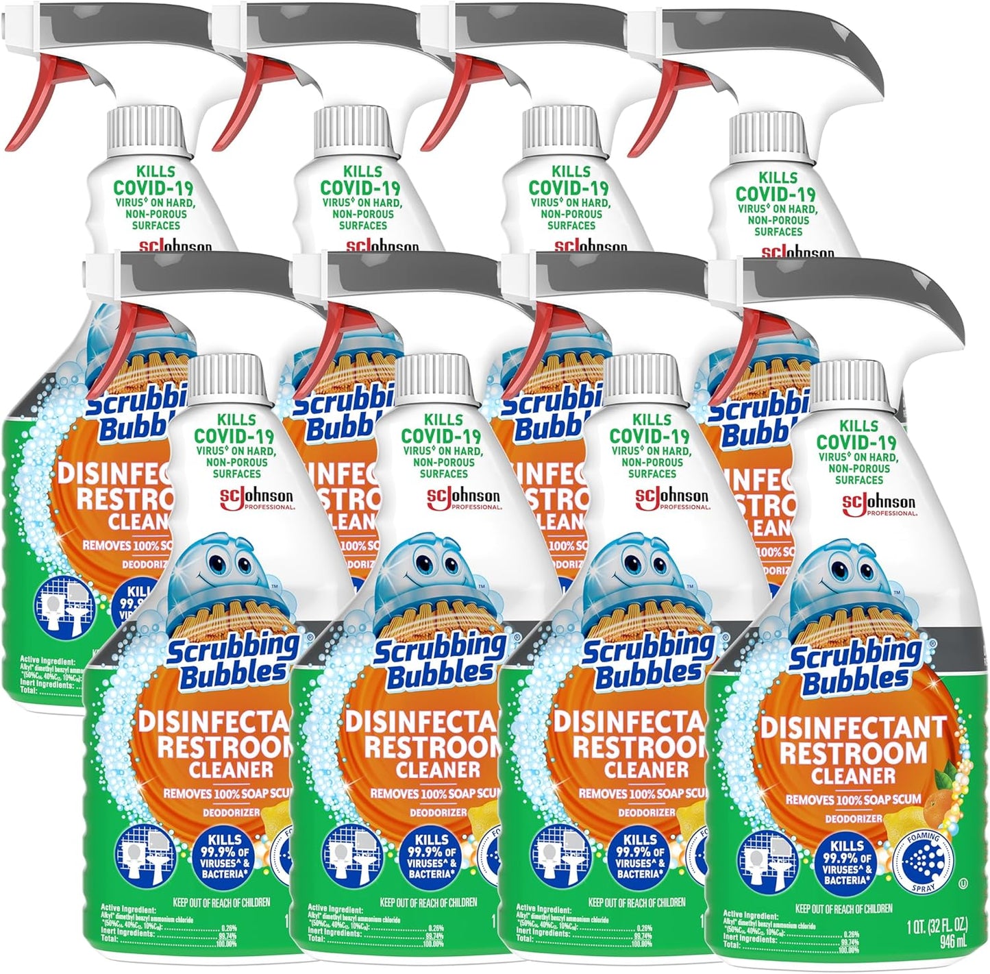 SC Johnson Professional Scrubbing Bubbles Disinfectant Restroom Cleaner, 128oz / Case Qty 4