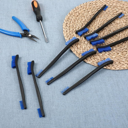 9Pcs Double-Ended Cleaning Brushes Set Nylon All Purpose Clean Brush Small Detailing Crevice Brush Mini Stiff Bristles Brushes for Kitchen Sink Bathroom Gaps Corner Small Space