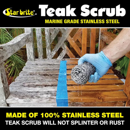 STAR BRITE Outdoor Collection Teak Cleaner & Brightener - One-Step Teak Restoration, Renew Weathered, Gray Teak for Refinishing or Oiling - 32 OZ Spray