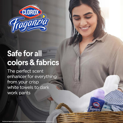 Clorox Fraganzia Laundry Scent Booster Crystals, In-Wash Fragrance Beads for Fresh-Smelling Clothes & Linens, Safe for All Fabrics & Colors, Easy-Pour Bottle, Vanilla Scent, 18 Oz, 2 Pack