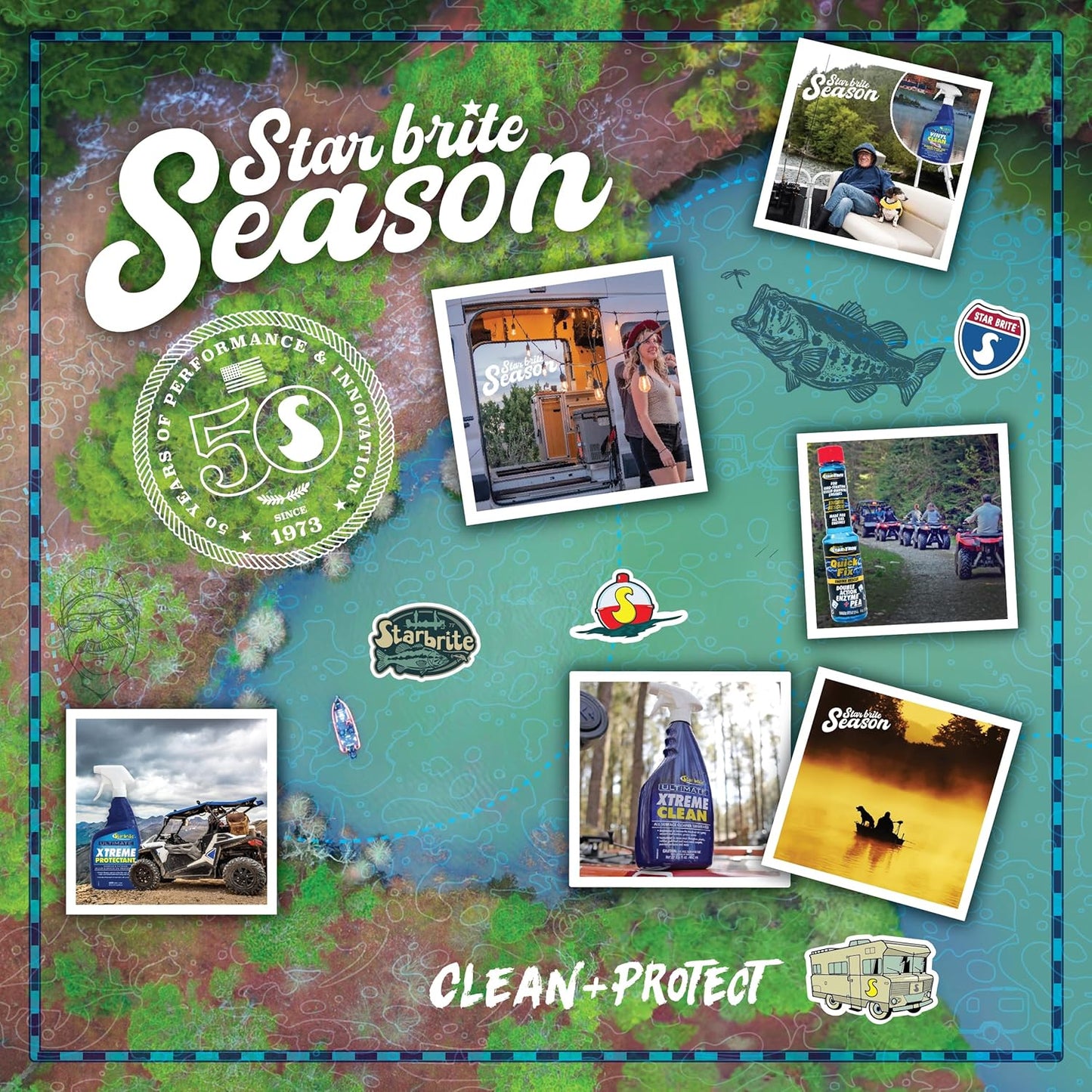 STAR BRITE Outdoor Collection Teak Cleaner & Brightener - One-Step Teak Restoration, Renew Weathered, Gray Teak for Refinishing or Oiling - 32 OZ Spray