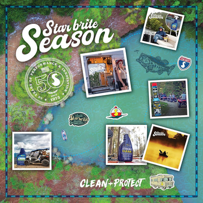 STAR BRITE Outdoor Collection Teak Cleaner & Brightener - One-Step Teak Restoration, Renew Weathered, Gray Teak for Refinishing or Oiling - 32 OZ Spray