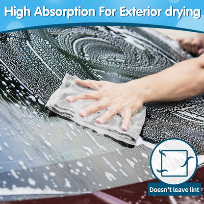 FIXSMITH Microfiber Cleaning Cloth - Pack of 8, Size: 12 x 16 in, Multi-Functional Cleaning Towels, Highly Absorbent Cleaning Rags, Lint-Free, Streak-Free Cleaning Cloths for Car Kitchen Home