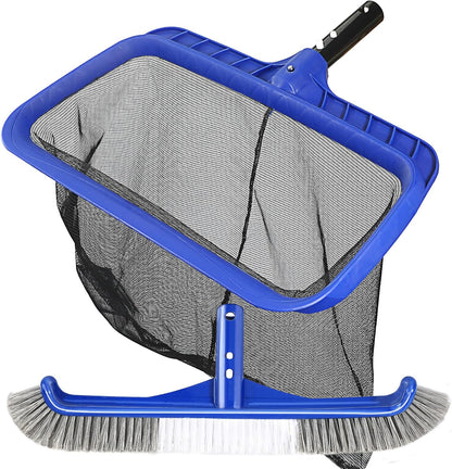 Pool Brush Head | 18" Heavy Duty Floor Brush | Stainless Steel Brush | Metal Pool Scrubber Brush | Wire Bristles & Aluminium Back for Sweep Calcium Buildup, Rust Stains on Concrete