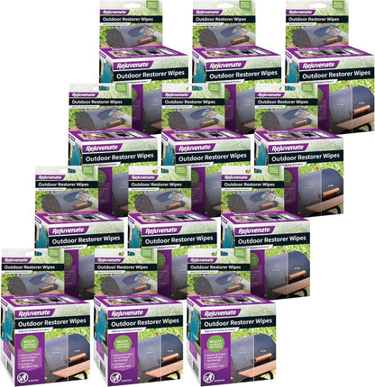 Rejuvenate Outdoor Restorer Wipes, 5 Count, Individually-Wrapped Pre- Saturated Microfiber Wipes Restore Faded and Weathered Surfaces Such As Patio Furniture, Shutters, Siding, Mailboxes And More