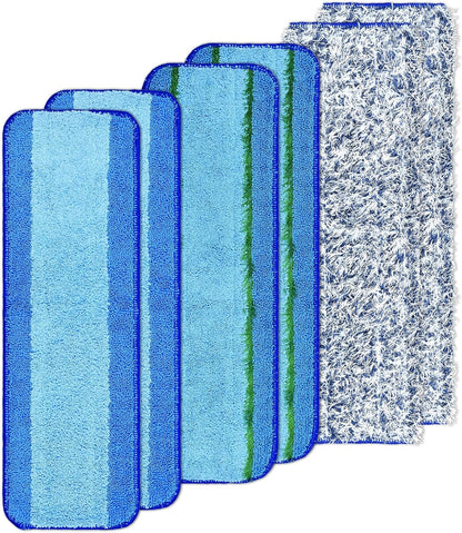 6 Pack Microfiber Cleaning Replacement Pad for Bona Mop,Washable Reusable Microfiber Cleaning Mop Pad for Hardwood Floor,Wet Dry Use,2 Deep Cleaning Pad+2 Microfiber Cleaning Pad+2 Dusting Mop Pad