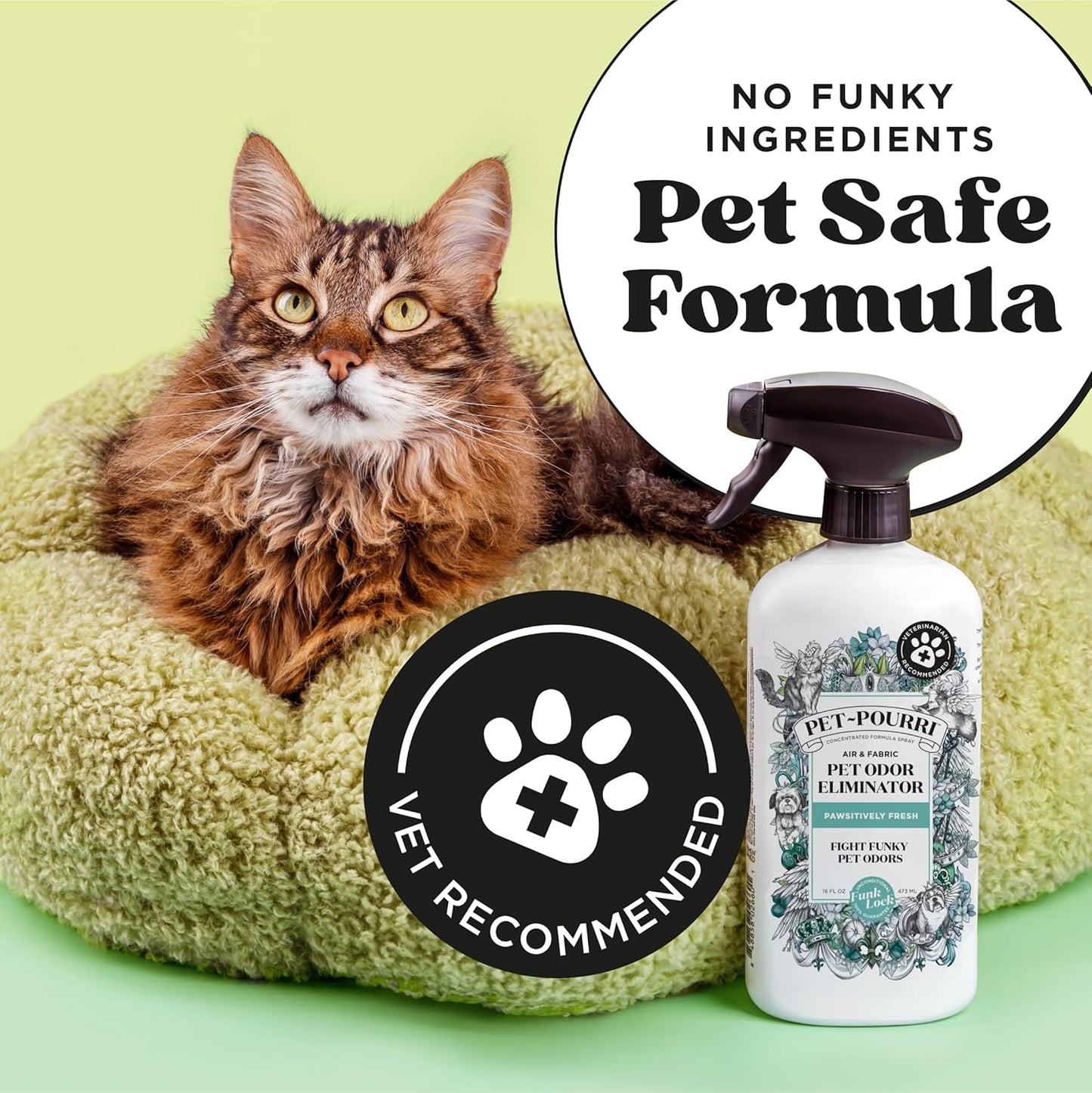 Pet-Pourri Pawsitively Fresh Pet Odor Deodorizer Spray, 16 Fl Oz, Up to 800 Uses, Air + Fabric Odor Remover with Essential Oils & Plant Based Ingredients, Vet Recommended, Pineapple, Jasmine & Pear